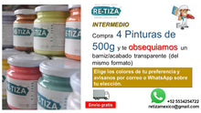 Cargar imagen en el visor de la galería, ... PROMO INTERMEDIO. Compra 4 Pinturas de 500g y te obsequiamos un barniz/acabado transparente (del mismo formato). Envío GRATIS
